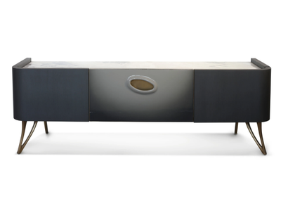 PANGEA - Low ash TV cabinet with doors _ Bellotti Ezio