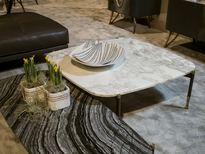 PATAGONIA - Low square Calacatta Oro marble coffee table _ Bellotti Ezio