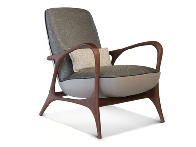 REA - Upholstered high-back fabric armchair with armrests _ Bellotti Ezio