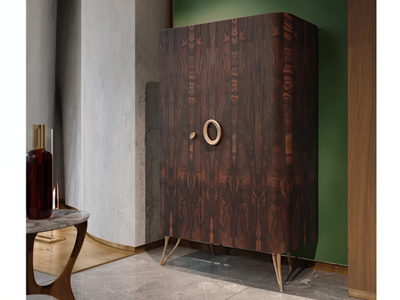 ZEUS - Ziricote wood bar cabinet with integrated lighting _ Bellotti Ezio