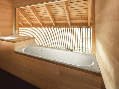 BETTECOMODO - Rectangular enamelled steel bathtub _ Bette