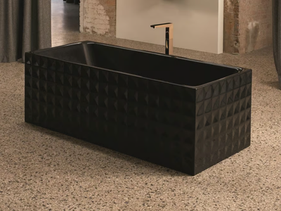 BETTELOFT ORNAMENT MIDNIGHT - Freestanding rectangular steel bathtub _ Bette