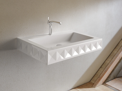 BETTELOFT ORNAMENT - Wall-mounted rectangular enamelled steel washbasin _ Bette