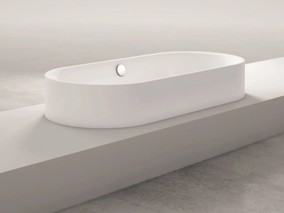 BETTELUX OVAL HIGHLINE - Semi-inset oval bathtub _ Bette