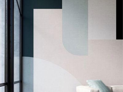 ABSTRACT GEOMETRICO - Geometric washable vinyl wallpaper _ BeWall