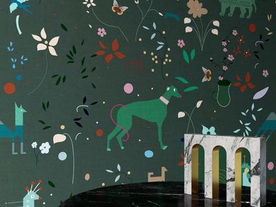 CASSETTI DELLA NONNA/GIARDINO - Motif wallpaper _ BeWall