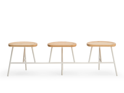 PUCCIO 716 - Backless wooden beam seating _ Billiani