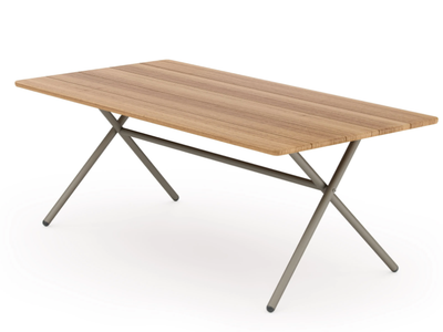 GARDA - Rectangular iroko garden table _ Bivaq
