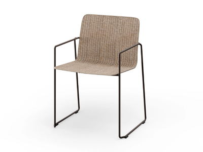 SAL - Stackable garden chair with armrests _ Bivaq