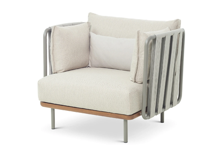 TEJA - Garden armchair with armrests _ Bivaq