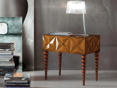 DIAMOND - Wooden bedside table with drawers _ Bizzotto Italia