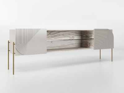 DROP - Wooden sideboard with doors _ Bizzotto Italia