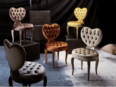 HEART - Tufted velvet chair _ Bizzotto Italia