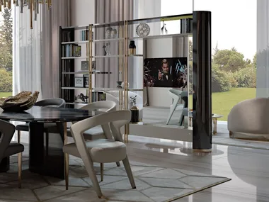 IKAT - Open bookcase with TV stand _ Bizzotto Italia