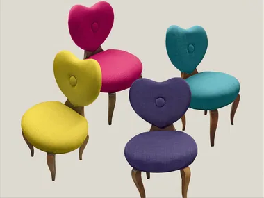 MY HEART - Upholstered fabric chair _ Bizzotto Italia