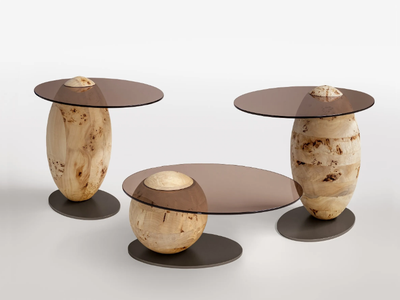 PLUFF - Wood and glass coffee table _ Bizzotto Italia