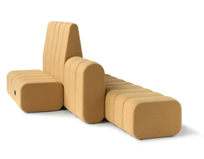 BOB HIDE - Modular high-back fabric sofa _ Blå Station