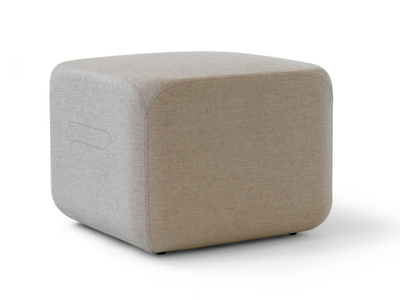 BOBBAN - Upholstered square fabric pouf _ Blå Station