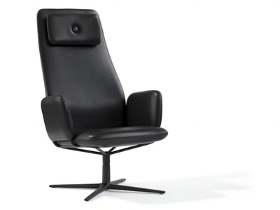 DUNDRA - Leather armchair high-back _ Blå Station