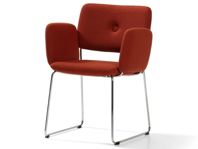 DUNDRA - Upholstered fabric chair with armrests _ Blå Station