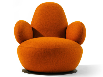 OPPO - Swivel upholstered armchair _ Blå Station