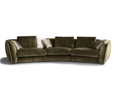 LEVANTE - Sectional curved fabric sofa _ Black Tie