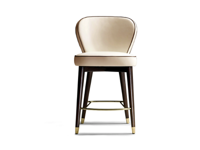 OLIVIA - Swivel high leather stool _ Black Tie