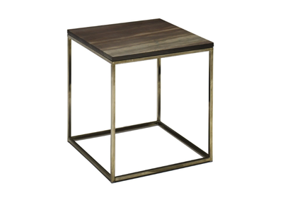 PABLO - Stone and metal high side table _ Black Tie