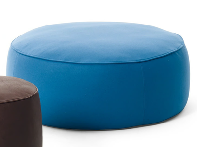 RONDÒ - Round fabric pouf _ Black Tie