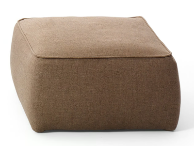RONDÒ - Square fabric pouf _ Black Tie