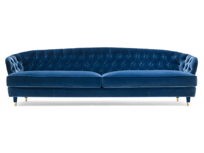 SAVOI - 3 seater tufted fabric sofa _ Black Tie