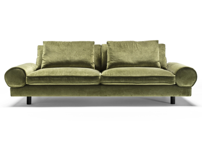 SEBASTIAN - 3 seater fabric sofa with removable cover _ Black Tie