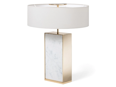 THELMA - LED Carrara marble table lamp _ Black Tie