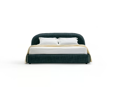 TOLEDO - Fabric bed with upholstered headboard _ Black Tie
