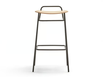 FOSCA - High metal stool with footrest _ Blasco&Vila