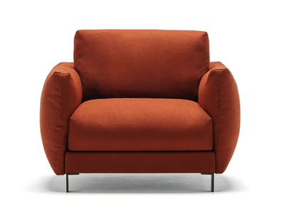 PAD - Fabric armchair with fire retardant padding with armrests _ Blasco&Vila