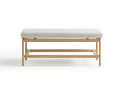 REM - Upholstered fabric bench with footrest _ Blasco&Vila