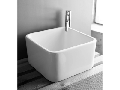 BOWL 2 - Countertop square ceramic washbasin _ BLEU PROVENCE