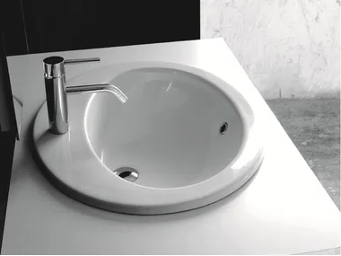 BP014 - Oval inset ceramic washbasin _ BLEU PROVENCE