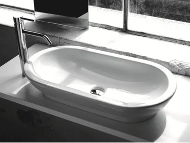 BP031 - Countertop oval ceramic washbasin _ BLEU PROVENCE
