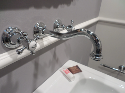 RL1011 - 3 hole wall-mounted washbasin tap _ BLEU PROVENCE