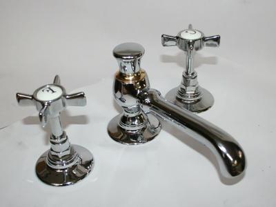 RL1031 - 3 hole brass washbasin tap _ BLEU PROVENCE