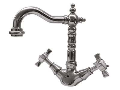 RL1043 - Countertop 1 hole washbasin tap with individual rosettes _ BLEU PROVENCE
