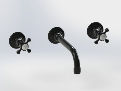 RLT1012 - 3 hole wall-mounted washbasin tap _ BLEU PROVENCE