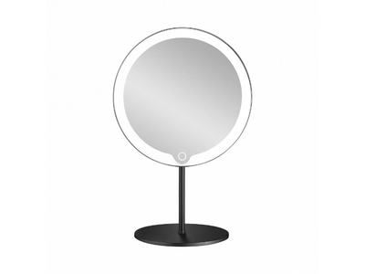 MODO - Countertop round shaving mirror with integrated lighting _ blomus