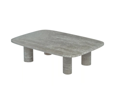 VOLOS - Low rectangular travertine coffee table _ blomus