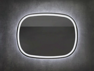 FARO - Oval bathroom mirror with integrated lighting _ Blubbain
