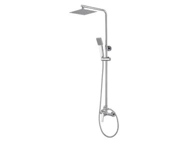 FRIDA SQUARE - Wall-mounted shower panel with hand shower _ Blubbain