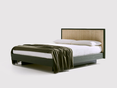 AWASE - Double bed with wooden headboard _ Bolzan