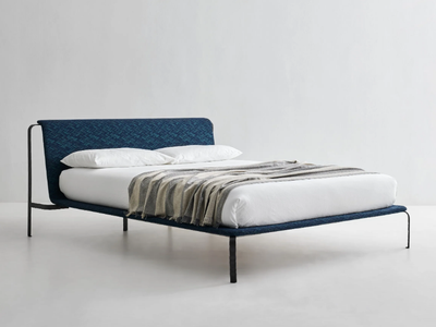 BEND-E - Fabric double bed with upholstered headboard _ Bolzan